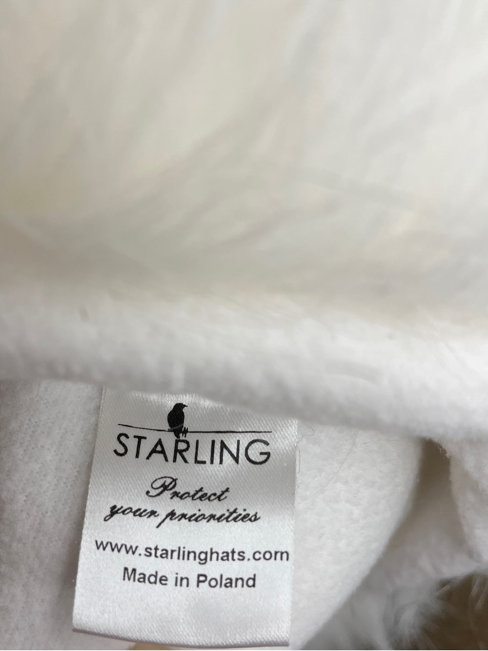 Knit Faux Fur Pom Trapper Hat - White and Gray - Picture 3 of 5